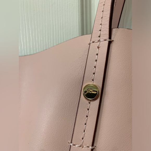 J.Crew Blush Pink Leather Tote & Matching Wallet 100% Genuine Leather - Picture 2 of 16